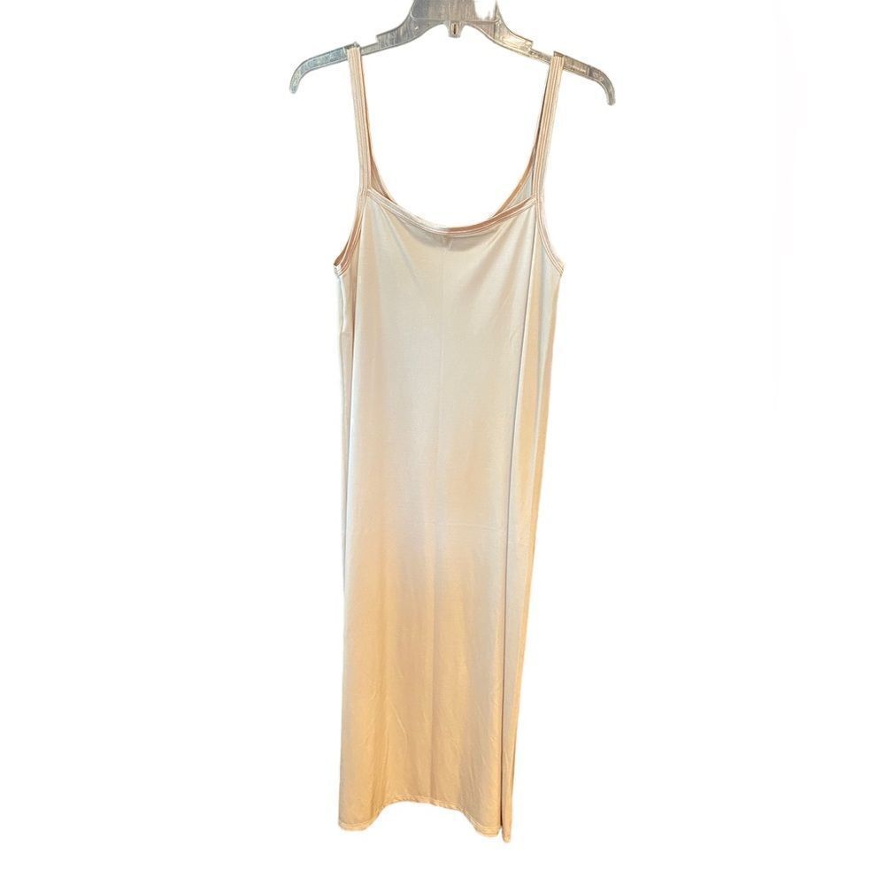 Cabernet Sz 38” NWT Rose Beige Skinny Strap Maxi Chemise Loungewear Under Slip - Picture 2 of 7